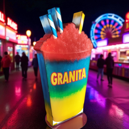 3D Double-Sided LED Light Sign – Slush Granita