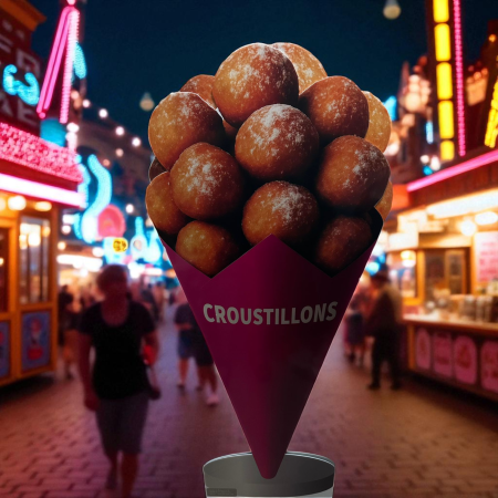 3D double-sided LED light-up sign – Croustillons