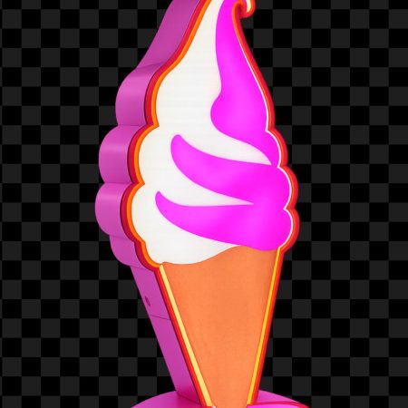 3D LED Light Sign 40 cm – Ice cream Lamp