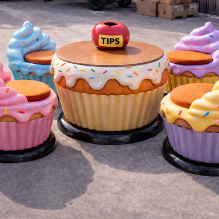 Cupcake Dessert Table Set with Tip Jar
