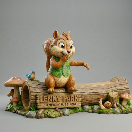 Custom 3D Mascot Bench – Chipmunk
