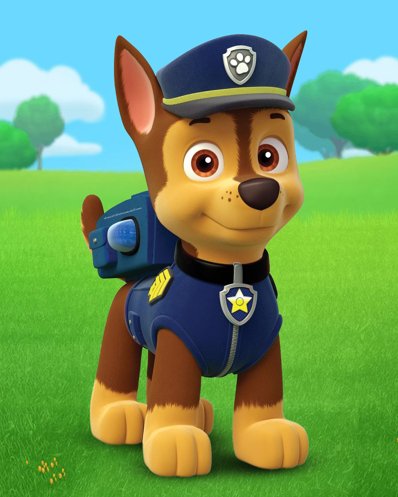 Police Puppy Mascot Statue