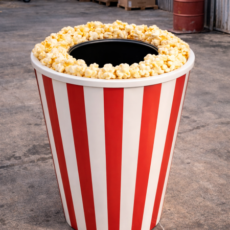 Popcorn Bucket Rubbish Bin