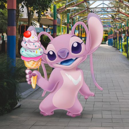 Female Animal 3D Statue with Ice Cream