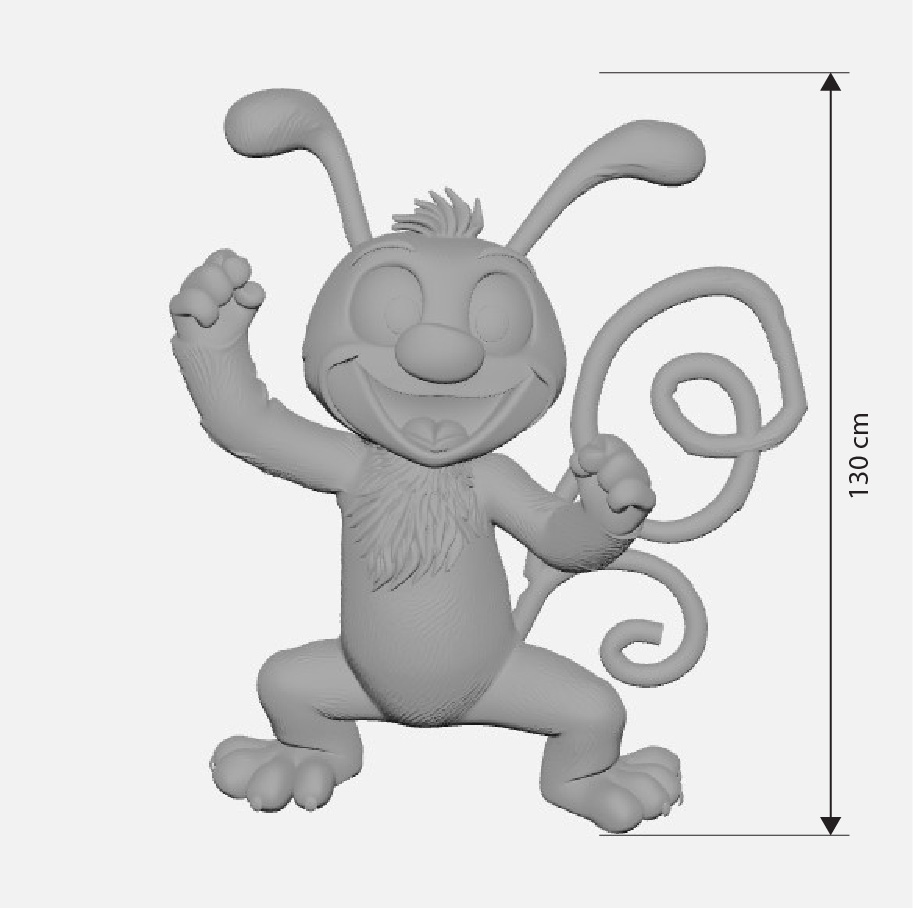 Cartoon Leopard Mascot 3D Figurine - immagine 2