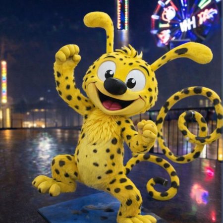 Cartoon Leopard Mascot 3D Figurine