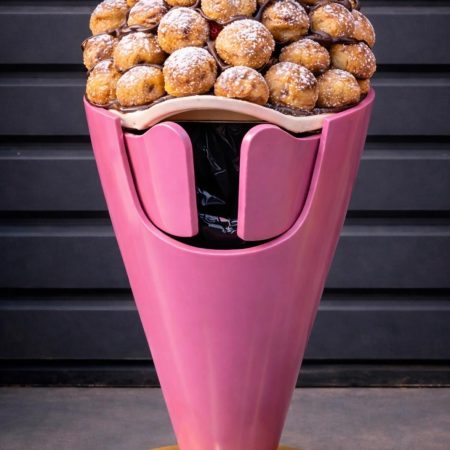 Pink Dessert Cone Rubbish Bin