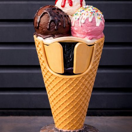 Ice Cream Cone Rubbish Bin