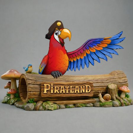 Pirate Parrot 3D Bench Sign
