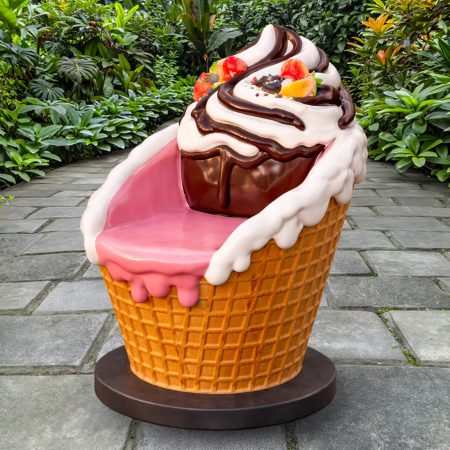 Ice Cream Dessert Chair with Cupcake Topping