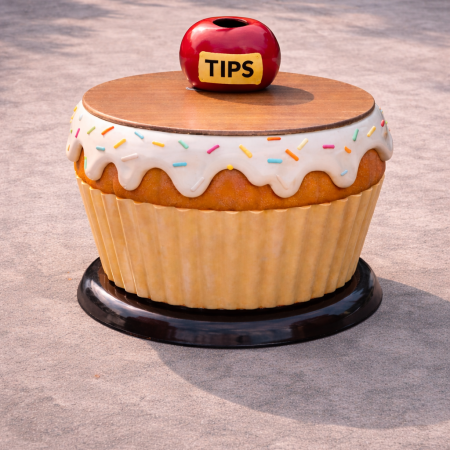 Cupcake Dessert Table with Tip Jar
